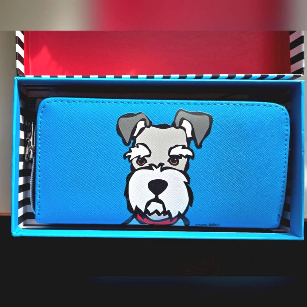 Marc Tetro Schnauzer Zipper Wallet and Card Holder